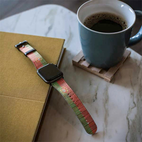 Portuguese Flag Dark Wood Apple Watch Band 38-40mm